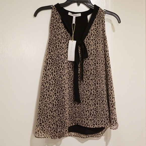 💕BCBGENERATION💕 Leopard Print Scarf Halter Top Small S NWT - Picture 7 of 8
